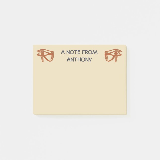 Egyptian Wadjet Eye Graphic Personalized Post-it Notes (Front)