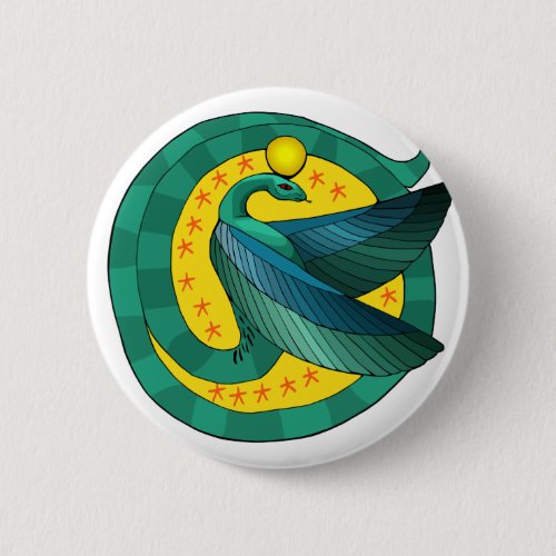 Egyptian Winged Serpent Button