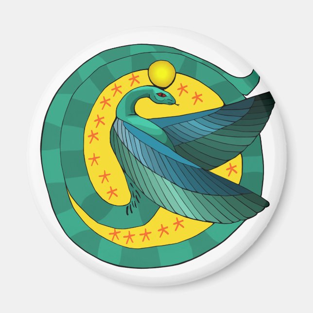 Egyptian Winged Serpent Magnet (Front)