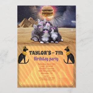 Egyptians Cats Party Invitation