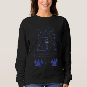 Egyptology Ankh and Pyramids Symbol Kemetic Egypti Sweatshirt
