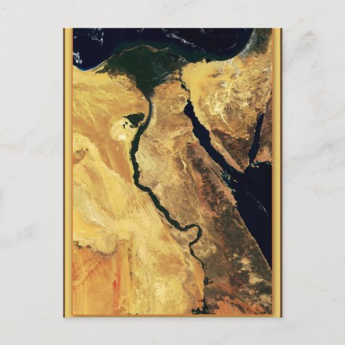 Egypts Nile River from outer space Postcard