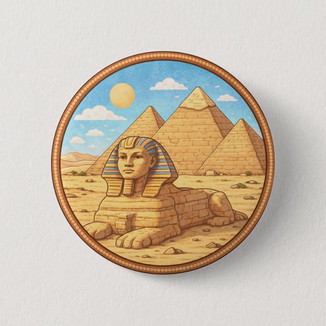 Egypt's Sphinx Button (Front)