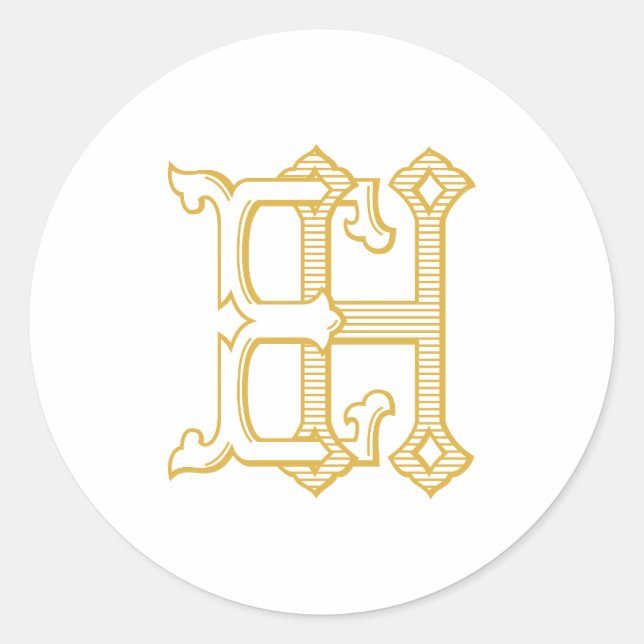 EH Monogram or HE Monogram Sticker (Front)
