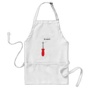 Eh, Screw It!" Funny Screwdriver Pun DIY Handyman Adult Apron