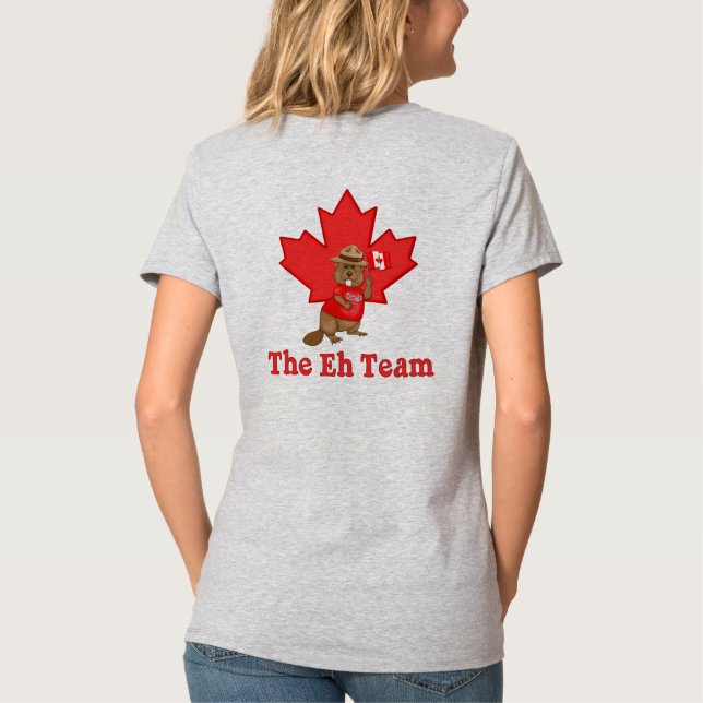Eh Team Beaver - Back Art Version T-Shirt (Back)