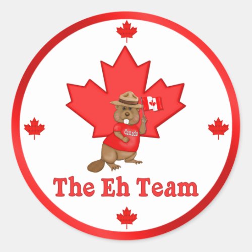 Eh Team Beaver Classic Round Sticker