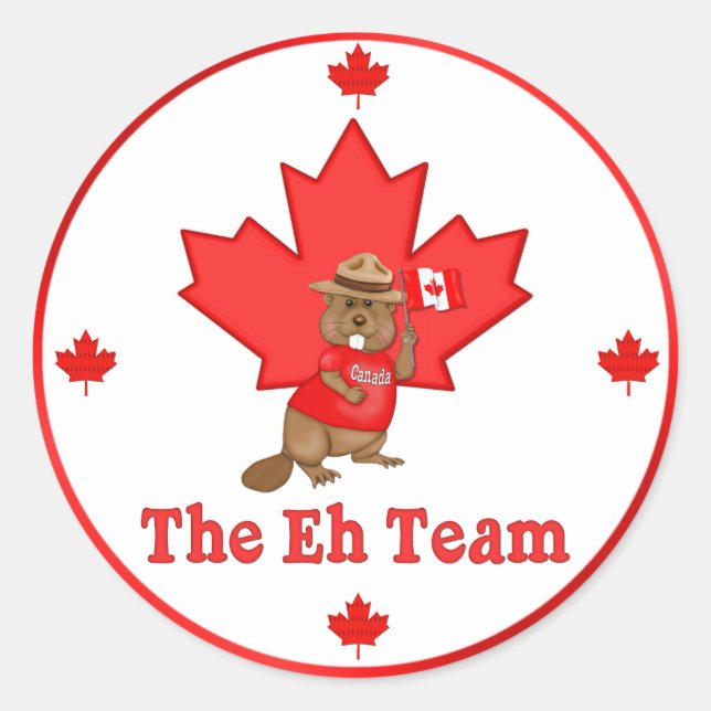 Eh Team Beaver Classic Round Sticker (Front)