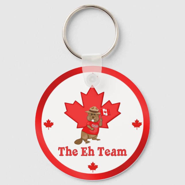 Eh Team Beaver Keychain (Front)