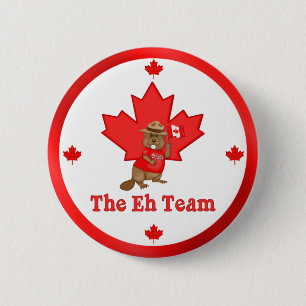 Eh Team Beaver Pinback Button
