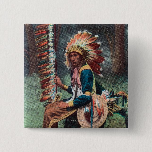 Ehankekle Chief Portrait Pinback Button (Front)