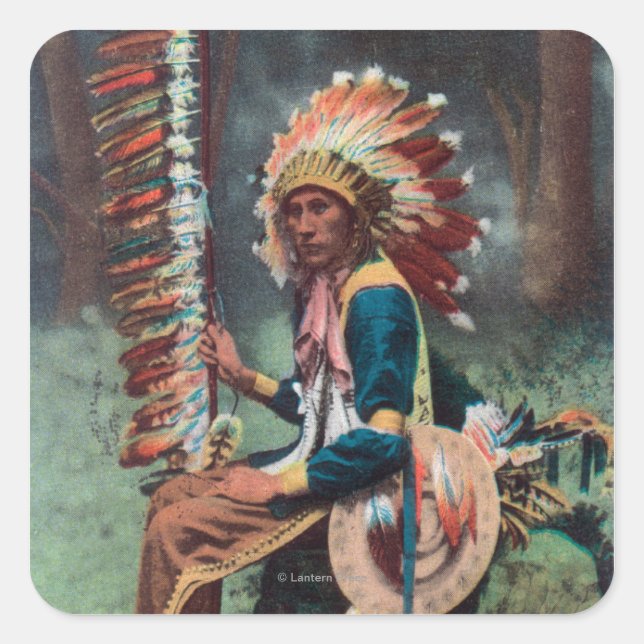 Ehankekle Chief Portrait Square Sticker (Front)