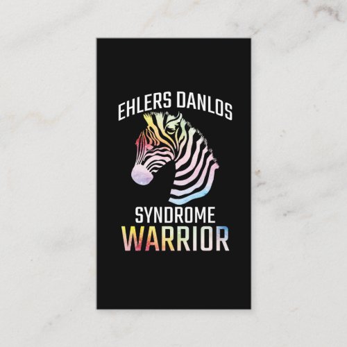 Ehlers Danlos Awareness Gift EDS Warrior Zebra Business Card