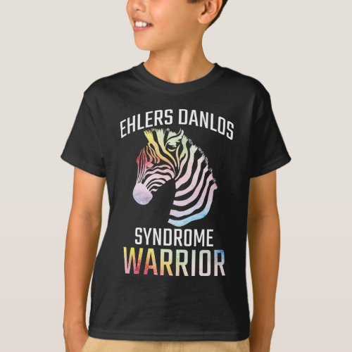 Ehlers Danlos Awareness Gift EDS Warrior Zebra T_Shirt