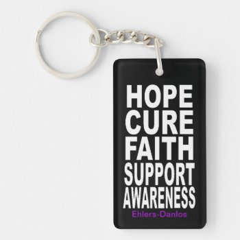 Ehlers Danlos Awareness Keychains by stripedhope at Zazzle