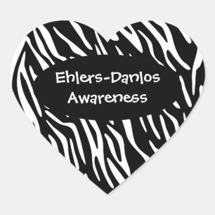 Ehlers-Danlos Awareness Zebra Stripe Stickers