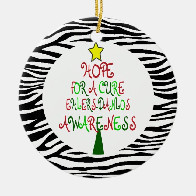 Ehlers-Danlos Christmas Tree Ornament (Front)