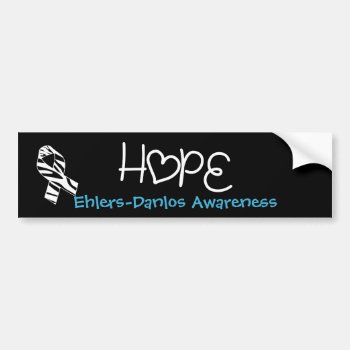 Ehlers Danlos Hope Awareness Bumper Stickers by stripedhope at Zazzle
