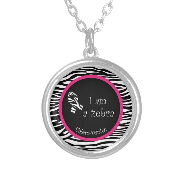 Ehlers-Danlos I Am a Zebra Necklace (Front)