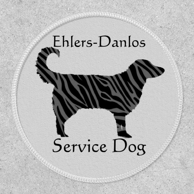 Ehlers Danlos Service Dog Zebra Patch (Front)