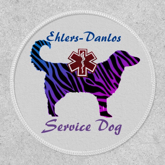 Ehlers Danlos Service Dog Zebra Patch Medical (Front)