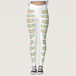Ehlers Danlos symptom & inspiring words leggings