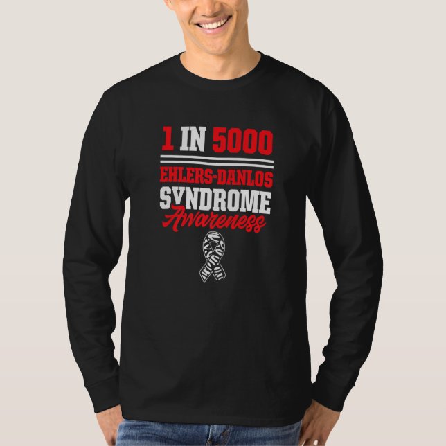 Ehlers Danlos Syndrome Awareness 1 In 5000 Warrior T-Shirt (Front)