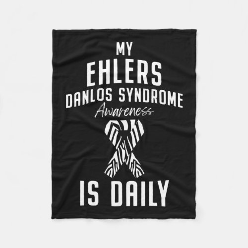 Ehlers Danlos Syndrome Awareness Daily Warrior Sur Fleece Blanket