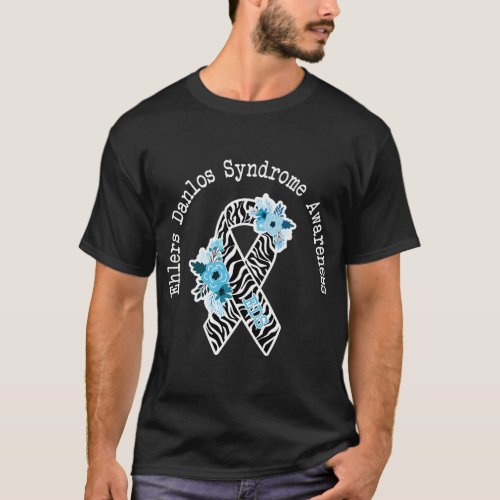 Ehlers Danlos Syndrome Awareness Eds Zibra Ribbon  T_Shirt