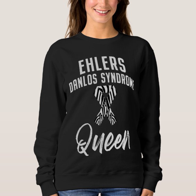 Ehlers Danlos Syndrome Awareness Queen Warrior Sur Sweatshirt (Front)