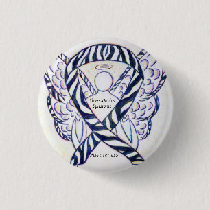 Ehlers-Danlos Syndrome Awareness Ribbon Zebra Pins