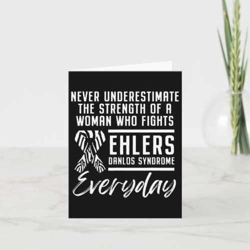 Ehlers Danlos Syndrome Awareness Woman Warrior Sur Card