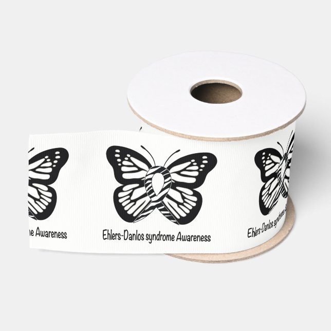 Ehlers-Danlos Syndrome Butterfly of Hope 3" Grosgrain Ribbon (Spool)