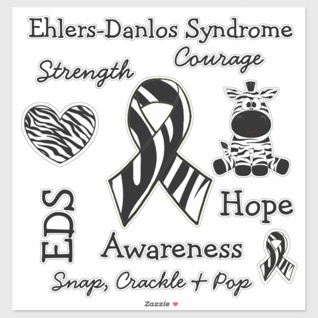Ehlers-Danlos Syndrome EDS Awareness Hope Sticker (Sheet)