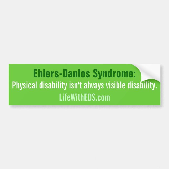 Ehlers-Danlos Syndrome (EDS) Bumper Sticker (Front)