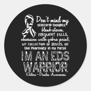 Ehlers Danlos Syndrome (EDS) Warrior Classic Round Sticker