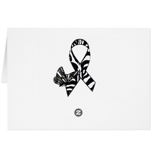 Ehlers-Danlos syndrome EDS Zebra Support Card (Back Horizontal)