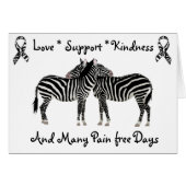 Ehlers-Danlos syndrome EDS Zebra Support Card (Front Horizontal)
