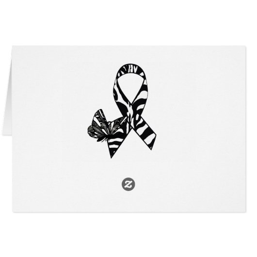 Ehlers-Danlos syndrome EDS Zebra Support Card (Back Horizontal)