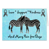 Ehlers-Danlos syndrome EDS Zebra Support Card (Front Horizontal)