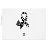 Ehlers-Danlos syndrome EDS Zebra Support Card (Back Horizontal)