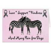 Ehlers-Danlos syndrome EDS Zebra Support Card (Front Horizontal)