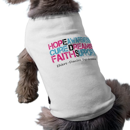 Ehlers-Danlos Syndrome Hope Awareness Dog Shirt (Back)