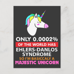 Ehlers Danlos Syndrome - Majestic Unicorn Postcard