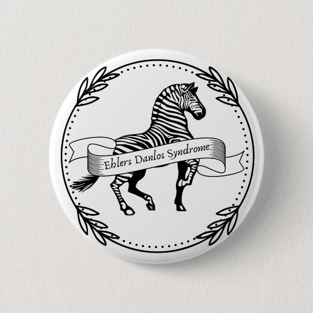 Ehlers Danlos Syndrome Warrior Button (Front)