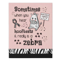 Ehlers-Danlos Syndrome Zebra Awareness Faux Canvas Print