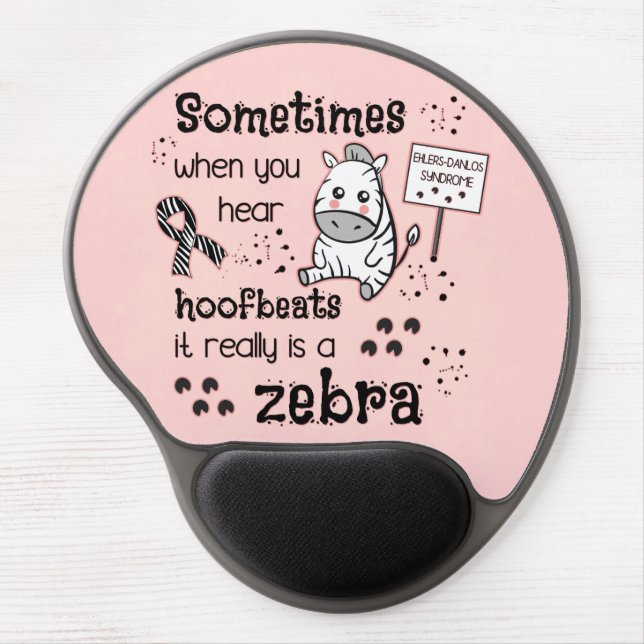 Ehlers-Danlos Syndrome Zebra Awareness Gel Mouse Pad (Front)
