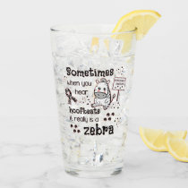 Ehlers-Danlos Syndrome Zebra Awareness Glass
