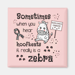 Ehlers-Danlos Syndrome Zebra Awareness Magnet