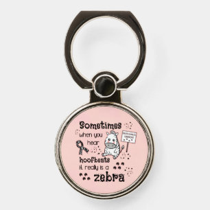 Ehlers-Danlos Syndrome Zebra Awareness Phone Ring Stand
